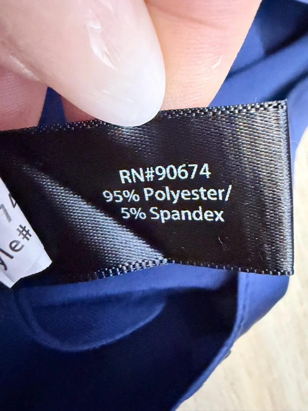Boston Proper Navy Draped Cowl Neck Sleeveless Blouse - Picture 7 of 7